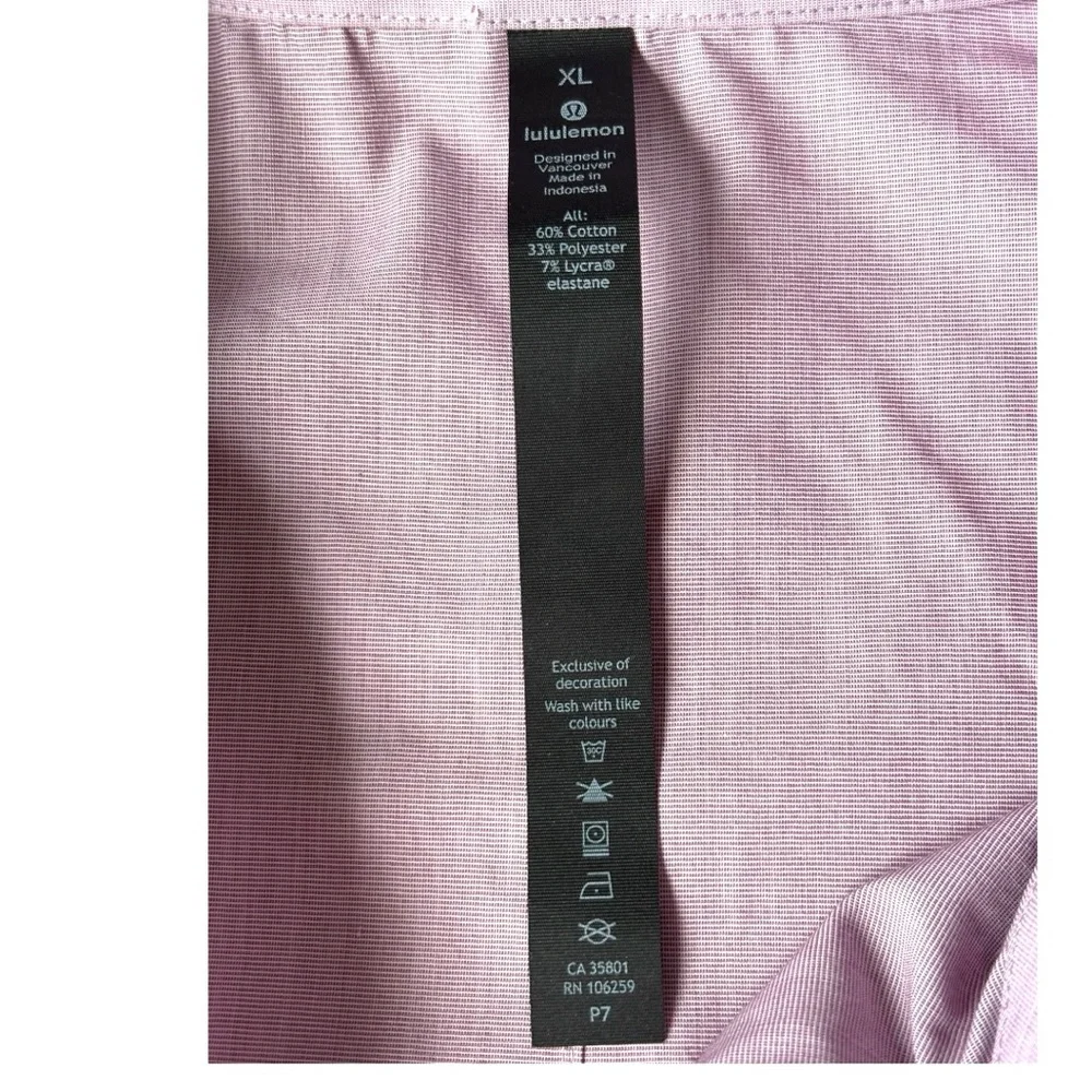Lululemon Down To The Wire SS Heathered Vintage Plum soft/stretch shirt  | XL - Picture 15 of 16